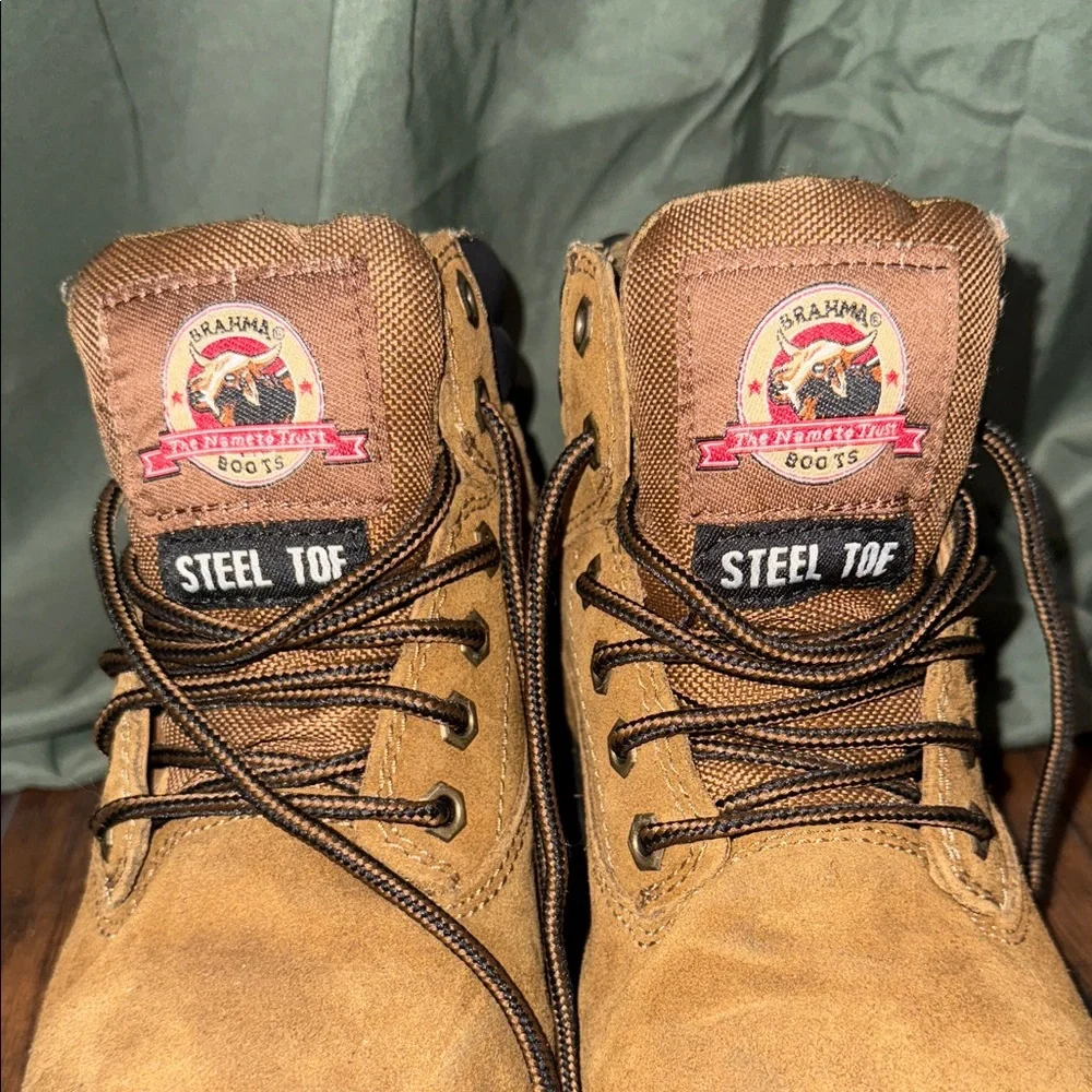 Men's Brahma Waterproof Steel Toe Suede Brown Boots